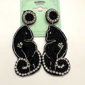 Icon Collection Black Cat Earrings